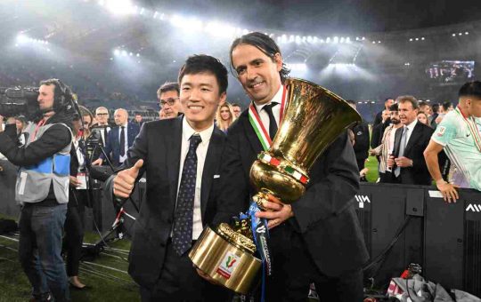 Simone Inzaghi festeggia la Coppa Italia - NewsSportive.it